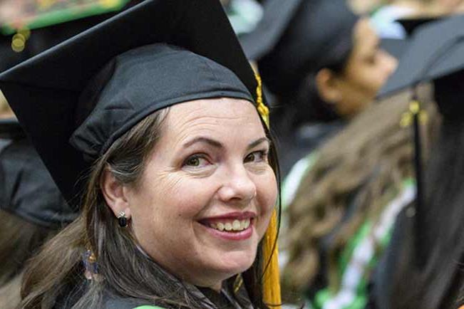 Jenny Edwards at commencement