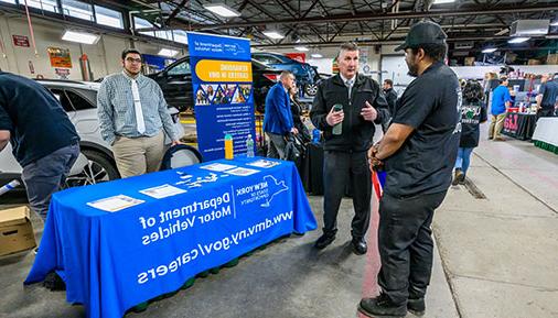 Students and employers at the Career Fair